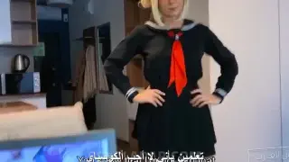 فتاة شقراء تتناك في طيزها من حبيبها